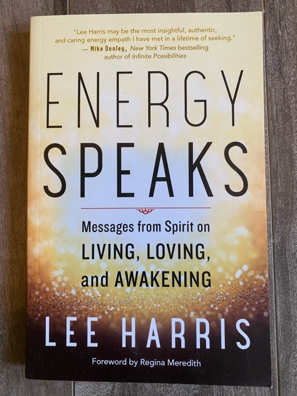 New Energy Speaks by Lee Harris - Gold Gradient Cover